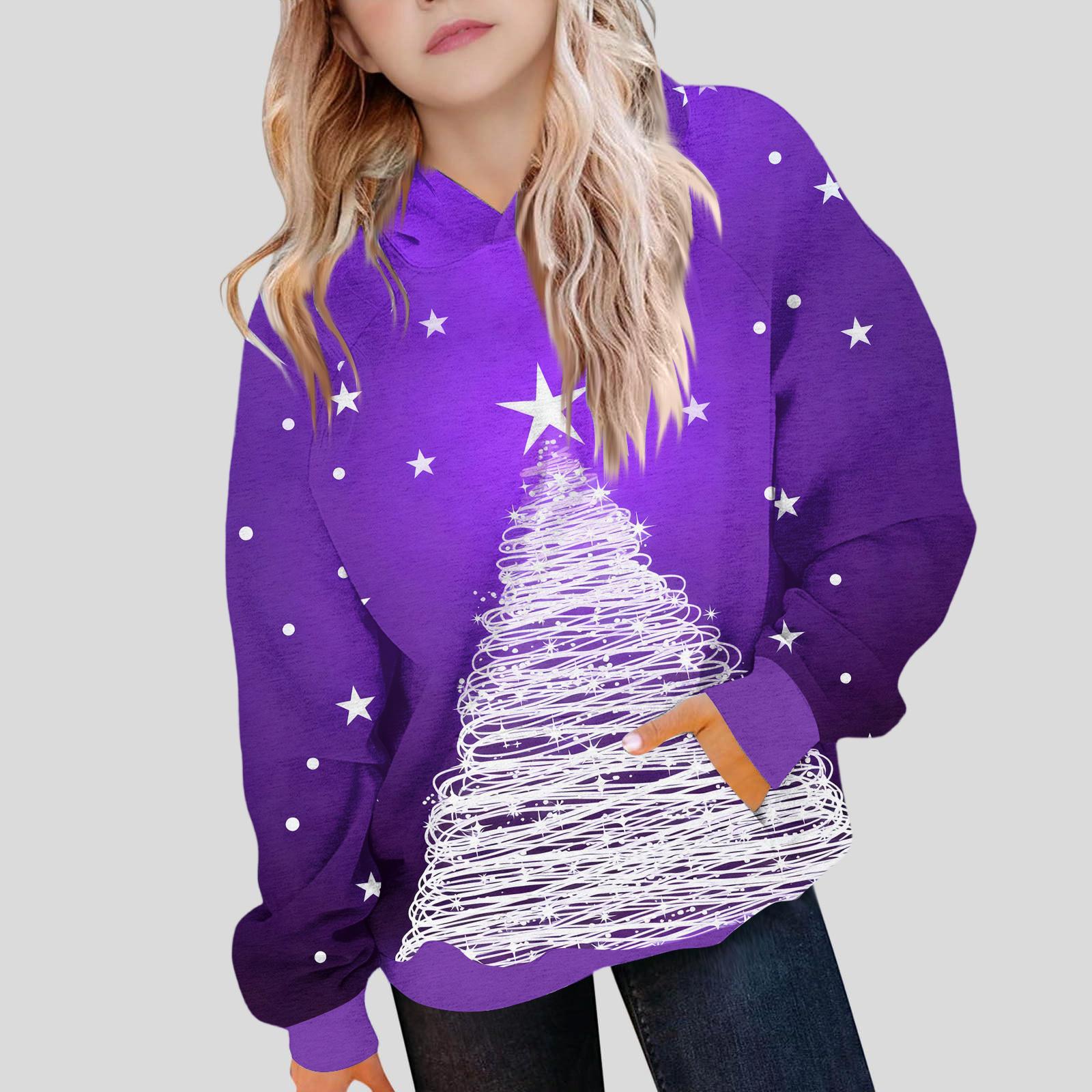 

Детская толстовка для девочек, градиентный цвет, длинный рукав, капюшон, карман, толстовка 130