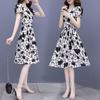 Floral Print Short Sleeve Dress for Petite Women