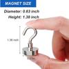 Magnetic Hook Strong Iron Absorption Color Electroplating Strong Magnetic Hook Household Metal-plated Magnet Hook For Bathroom