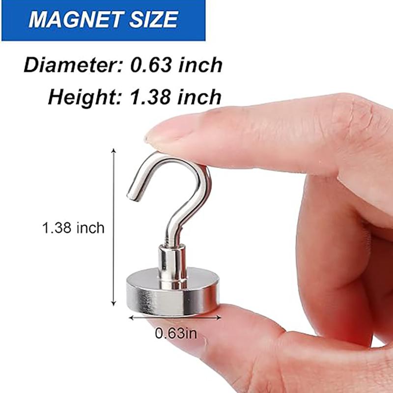 Magnetic Hook Strong Iron Absorption Color Electroplating Strong Magnetic Hook Household Metal-plated Magnet Hook For Bathroom