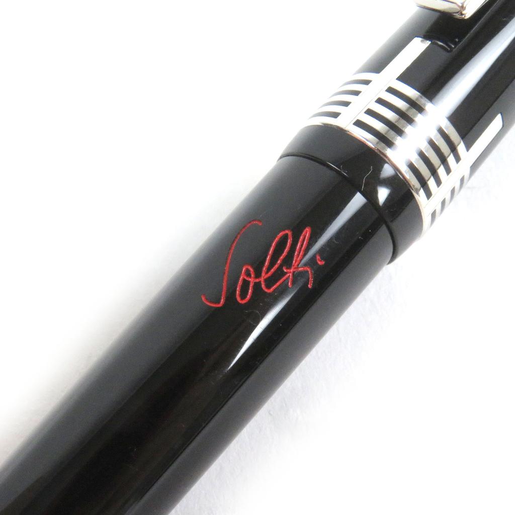 Excellent MONTBLANC Ballpoint Pen Donation Pen Sir Georg Solti Black Silver Mens Used