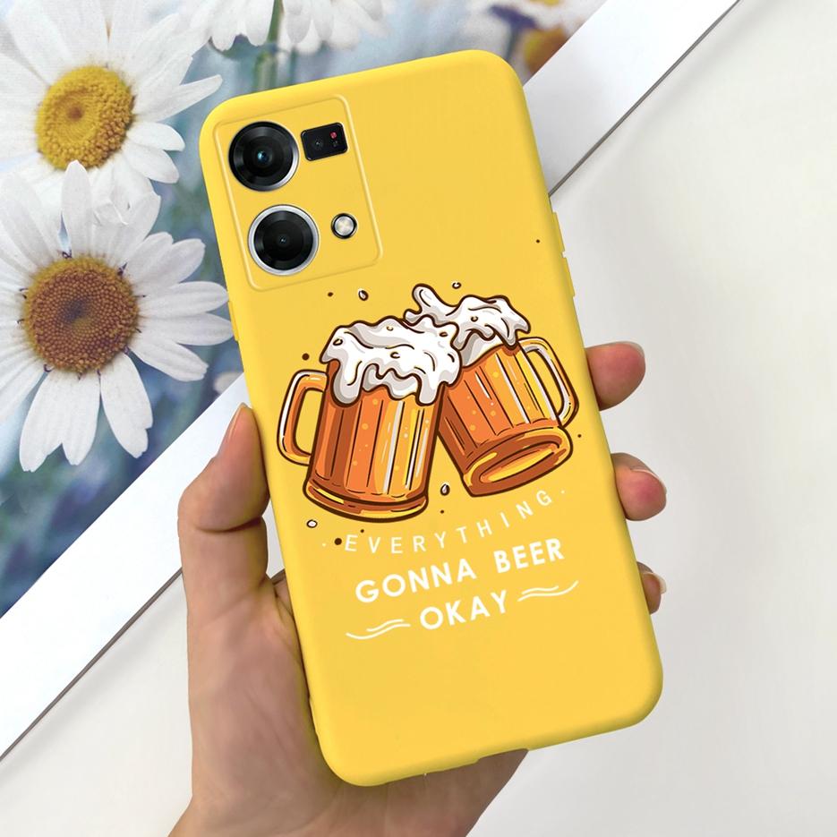 For Oppo F21 Pro 4G Case Oppo Reno7 CPH2363 Cute Fashion Cartoon Cover Soft Silicone Phone Case For Oppo Reno 7 F21Pro 4G Bumper