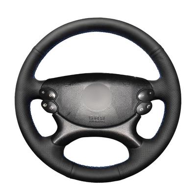 Black Faux Leather Hand-stitched Car Steering Wheel Cover for Mercedes Benz E-Class W211 E230 E280 E350 CLS-Class CLS350