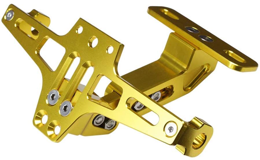 

[Маттиола] Кронштейн номерного знака, Держатель номерного знака, Фрезерованный алюминий, Регулируемый угол, со светодиодной подсветкой, Универсальные мотоаксессуары (грамм