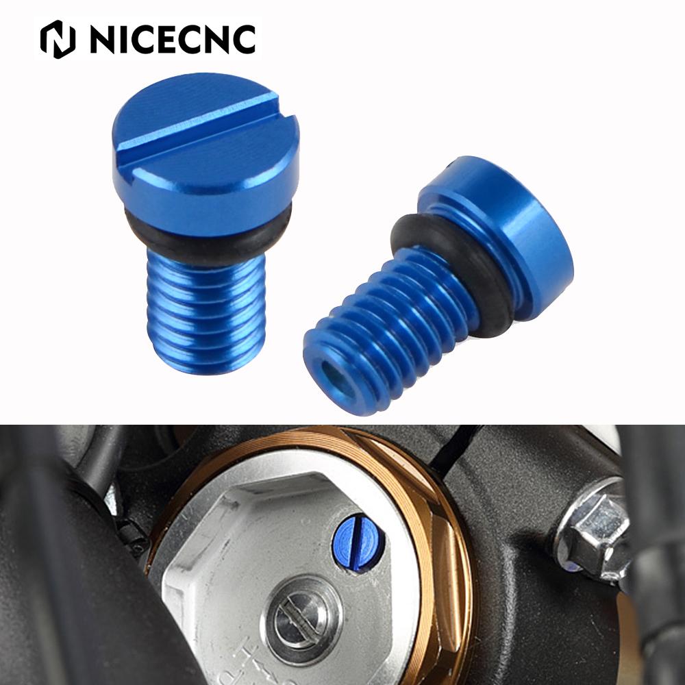 M5x 0.8 Aluminum Air Valve Cap Screw For Fork Honda CR CRF 80 85 125 250 450 R RX CRF250R CRF450R CRF250X 450X Motocross