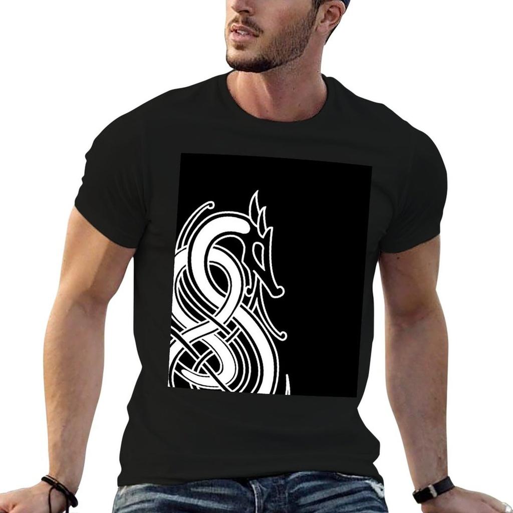 Nordic Dragon (White) Tshirt Cotton T Shirts High Quality T Shirt For Unisex 100 Percent Cotton Unisex T Shirt Summer Tshirt