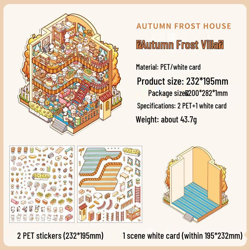3D Miniature Scene Collage Stickers: Cute Decompression Handbook Stickers