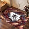 Burnley Football Print Crystal Velvet Rug, Comfortable Water Absorbent Non Slip Indoor Floor Carpet