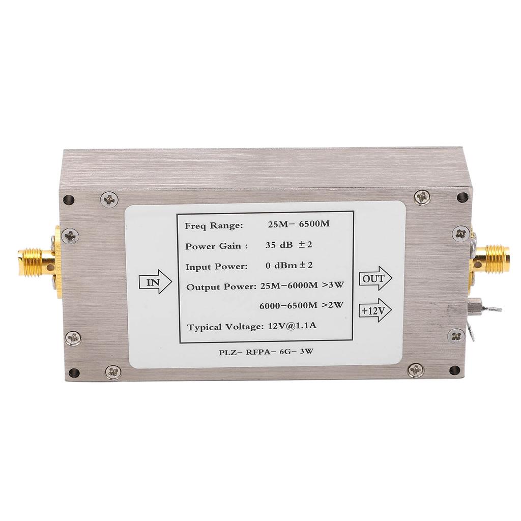 3W Wideband Signal Source Amplifier Module High Gain Flatness 12V RF Power Amplifier 25M‑6500MHz