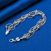 925 Sterling Silver 8-inch Exquisite Bead Bracelet, Fashionable Women's Wedding Accessories, Jewelry Party