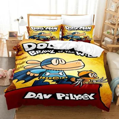 3D-Druck Comics Dog Man Bettwäscheset Einzelbett Twin Doppelbett Queen King Cal King Größe Bettwäscheset