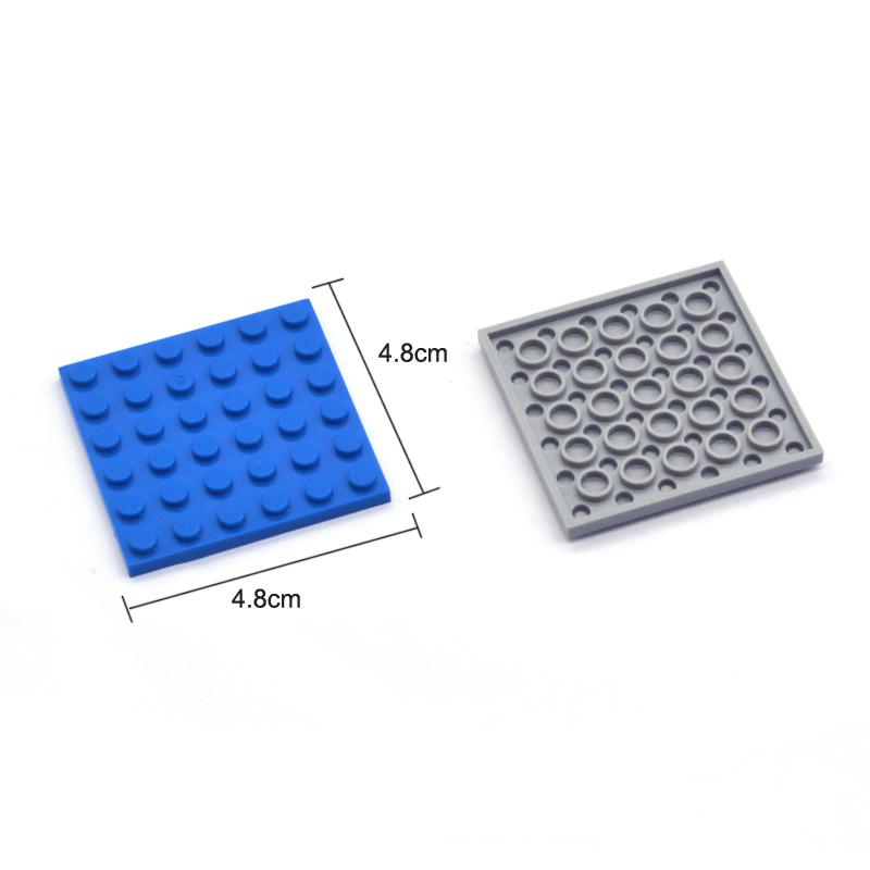 Non-Toxic 50Pcs Diy Building Blocks 6X6 Dots Thin Figures Bricks 12Color Educational Creative Size Compatible Brand Toys For Children 3958