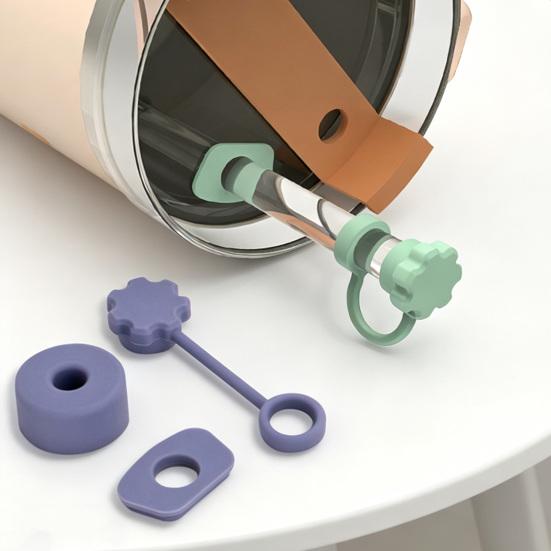 3 Pezzi Tappo per Cannuccia in Silicone Copertura Antipolvere Tappo Ermetico Tappi Anti-Sversamento per Bicchieri da Viaggio e Bicchieri d'Acqua da Esterno