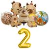 New Capybara Birthday Decoration Capybara Tableware Party Balloons Cups Plate Kit Banner Backdrop Cartoon Deco Supplies Set