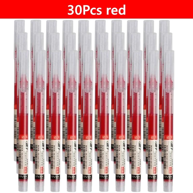 3-100 Pcs Straight Liquid Ball Pen Signature Gel Pen 0.5mm Black Blue Ink School Office Ball Pen School Office Supplies Writing