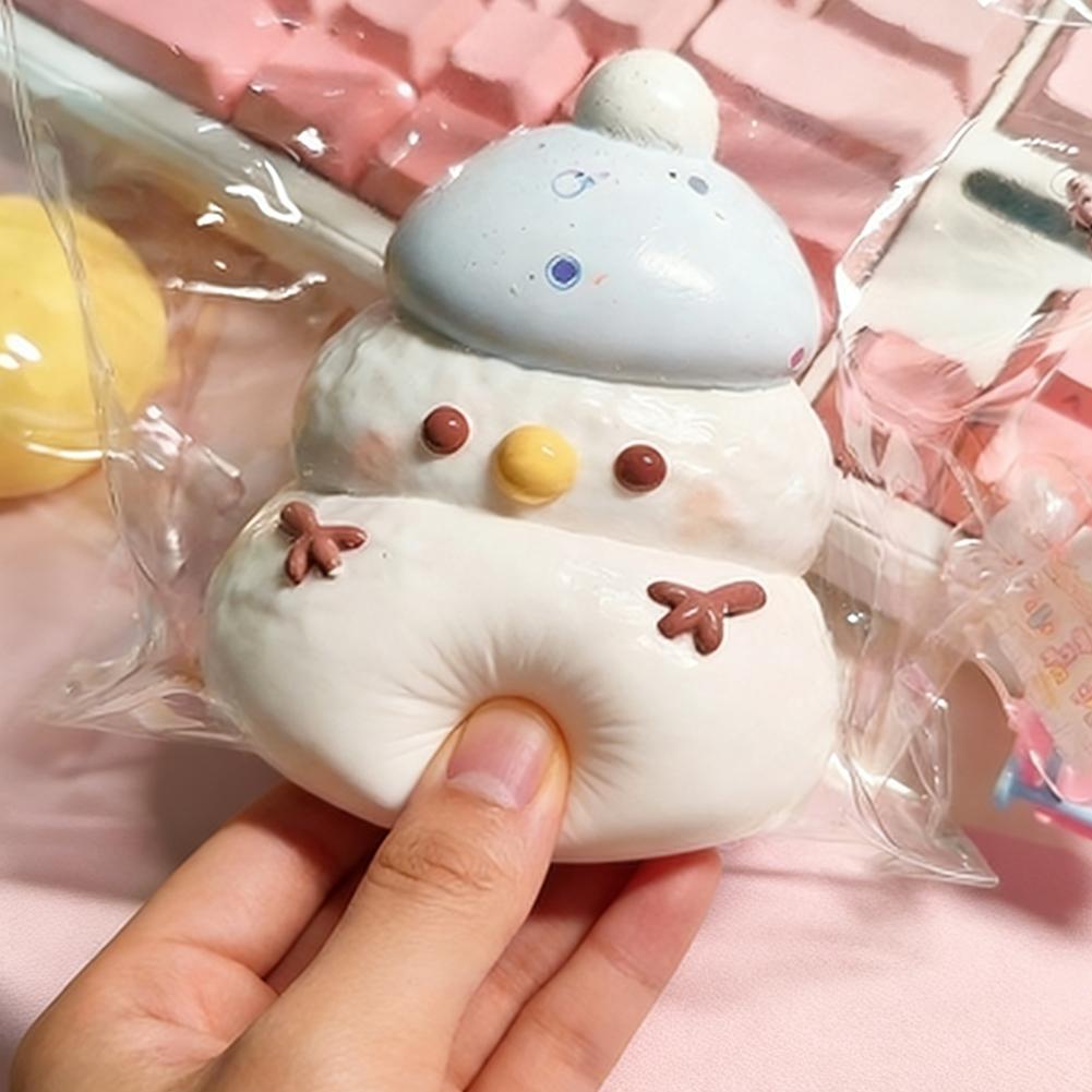 Cute Snowman Toy Kawaii Soft Slow Rising Stress Relief Toys For Kids Adults Christmas Gift Desktop Decor Party