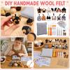 DIY Wool Felting Kit, and Dog Plush Animal Set for Needle Felting, Supplies Materials