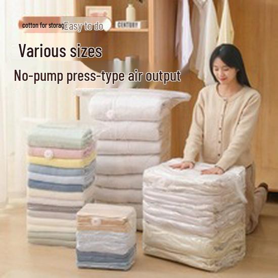 Thickened 3D Vacuum Compression Bag for Clothes, Quilts, and Jackets - Large Size