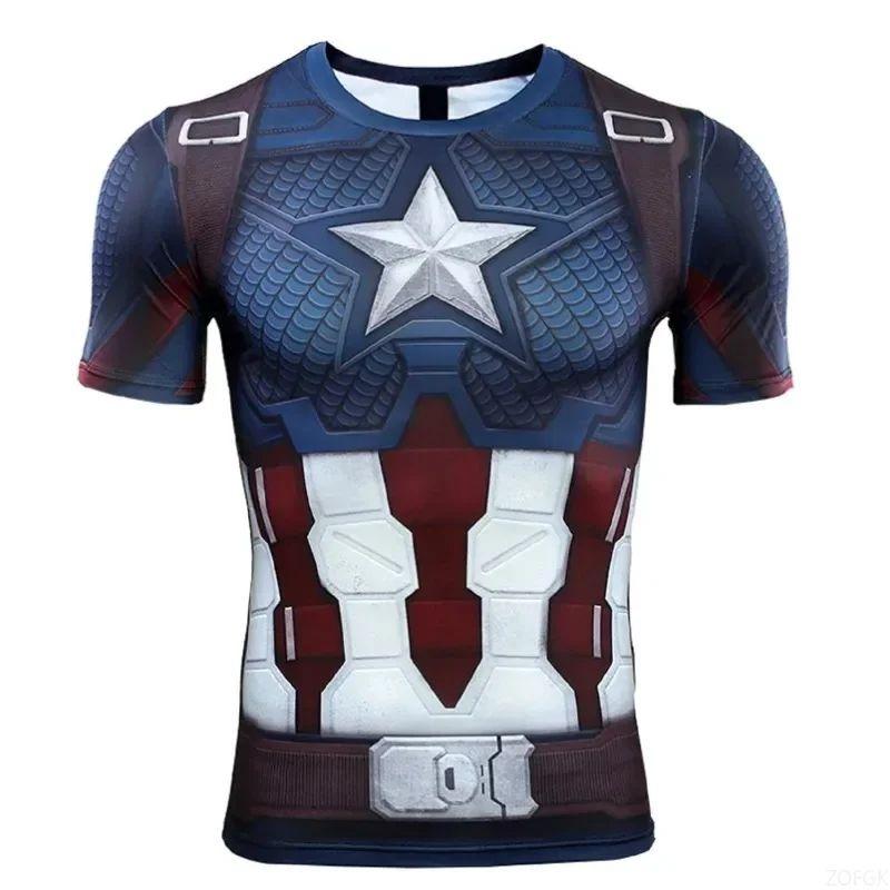 Men Women  Superhero Gym Tee Summer Outdoor Sports T-shirt
