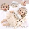 Realistic 14inch Vinyls Newborns Baby Girl Doll Realistic Child Toy Soft Doll Vinyls with Stuffed Toy Collectible