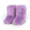 Fashion 2024 New Comfortable Imitation Raccoon Fur Snow Boots with Midsole for Women's Winter Warmth and Comfort, Hairy Women's Boots