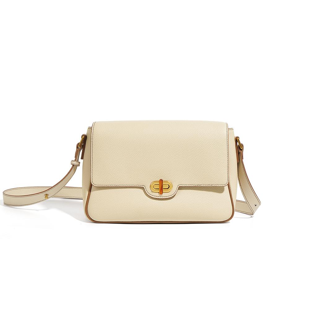 This Top-grain Leather Retro Small Square Bag Is Simple and Fashionable. It Is A Niche and High-end Quality Crossbody Single-shoulder Bag