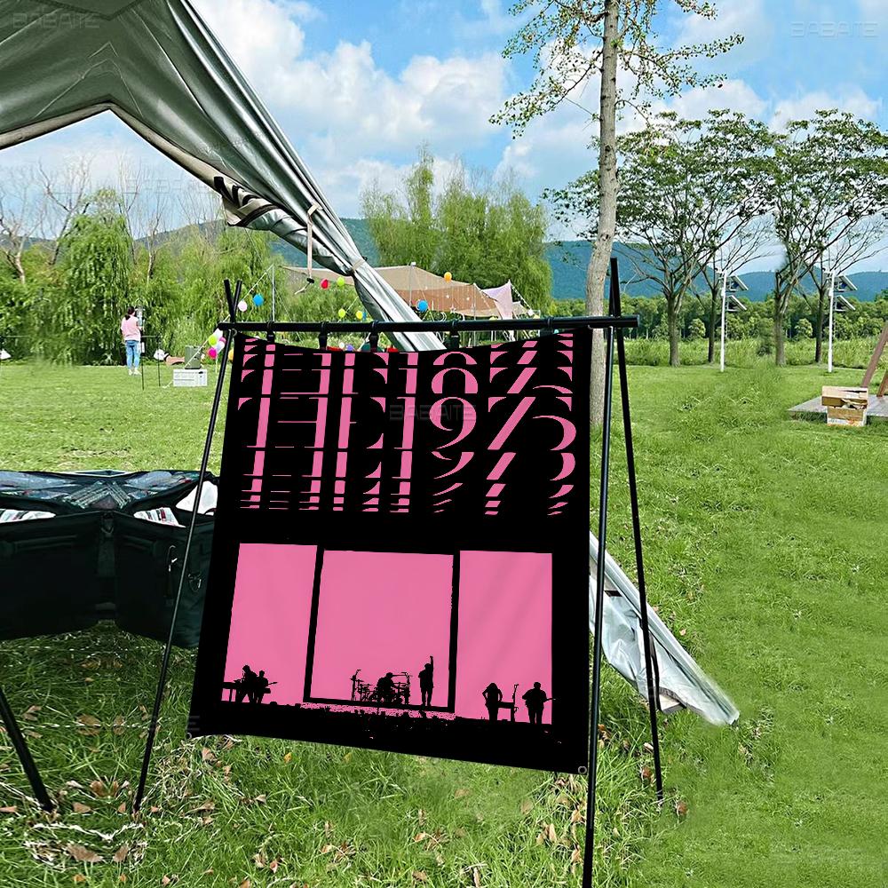 1975 RRock BBand  Flag Banner INS Style Outdoor Party Decoration Atmosphere Whitepaper Poster HD  Wall Art Study Room