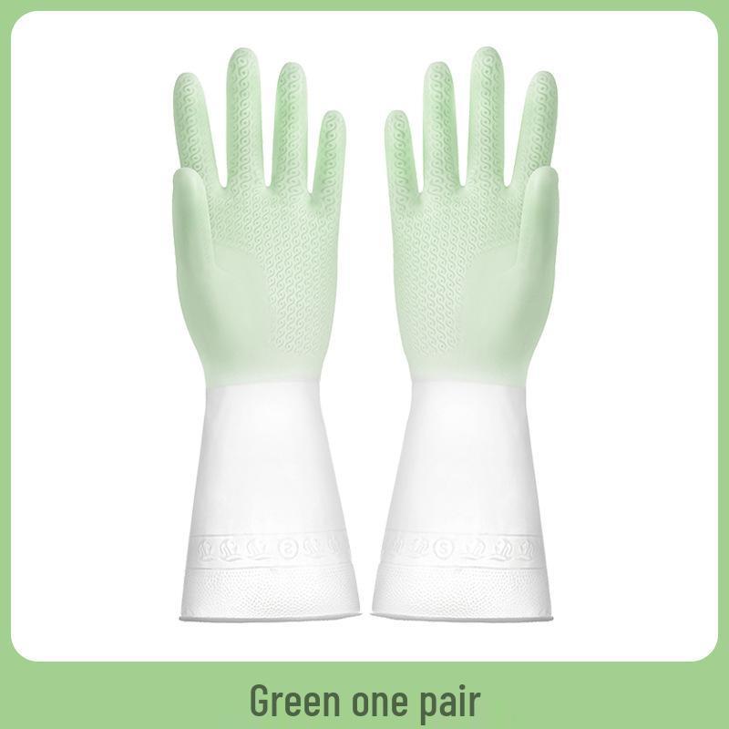 

Gradient Wear-resistant Waterproof Latex Dishwashing Gloves for Household Cleaning Medium