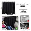 ZATOOTO Car Curtains with Extendable Sleeping in the Rail Side Width 82cm x Length Rear Car Easy to Fall UV Disaster Privacy UV Set of Black Rod,