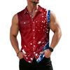 Men's Workwear Lapel Button-Down Vest Shirt - Lightweight Sleeveless Top