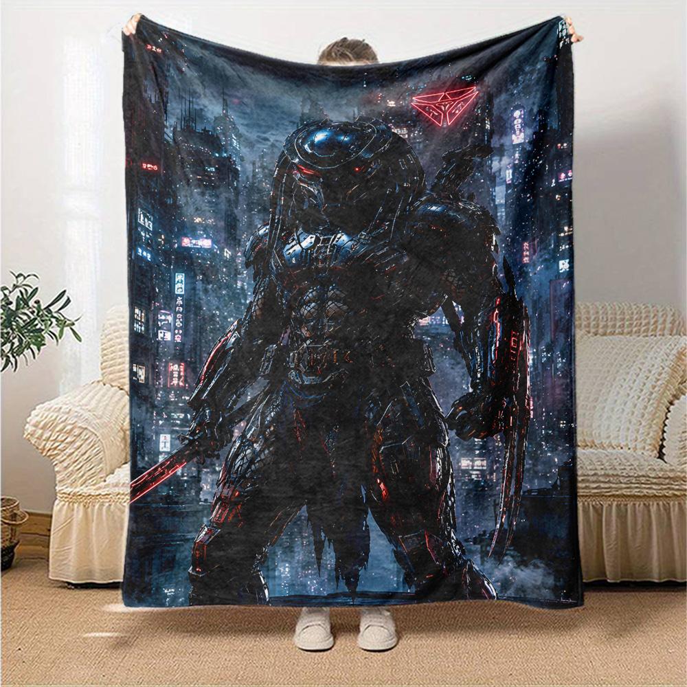 Predator Print Flannel Blanket High Quality Warm Comfortable Cover for All Seasons Perfect for Gifts Home Decor