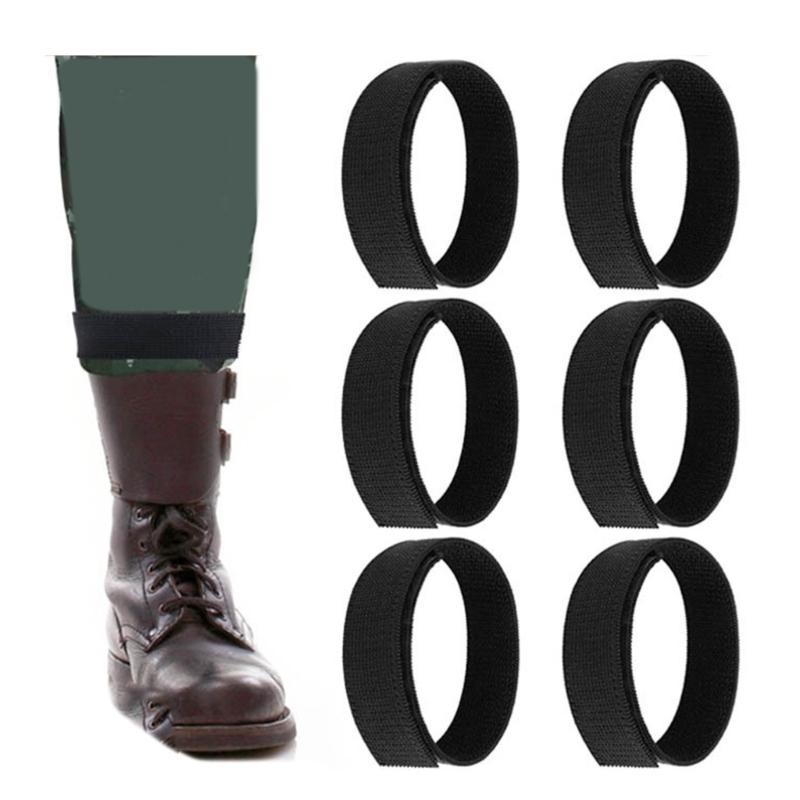 6pcs Bicycles Outdoor Ankle Leg Bind Bandages Trousers Pant Bands Clip Strap for Cycling, Climbing, Camping Enduring