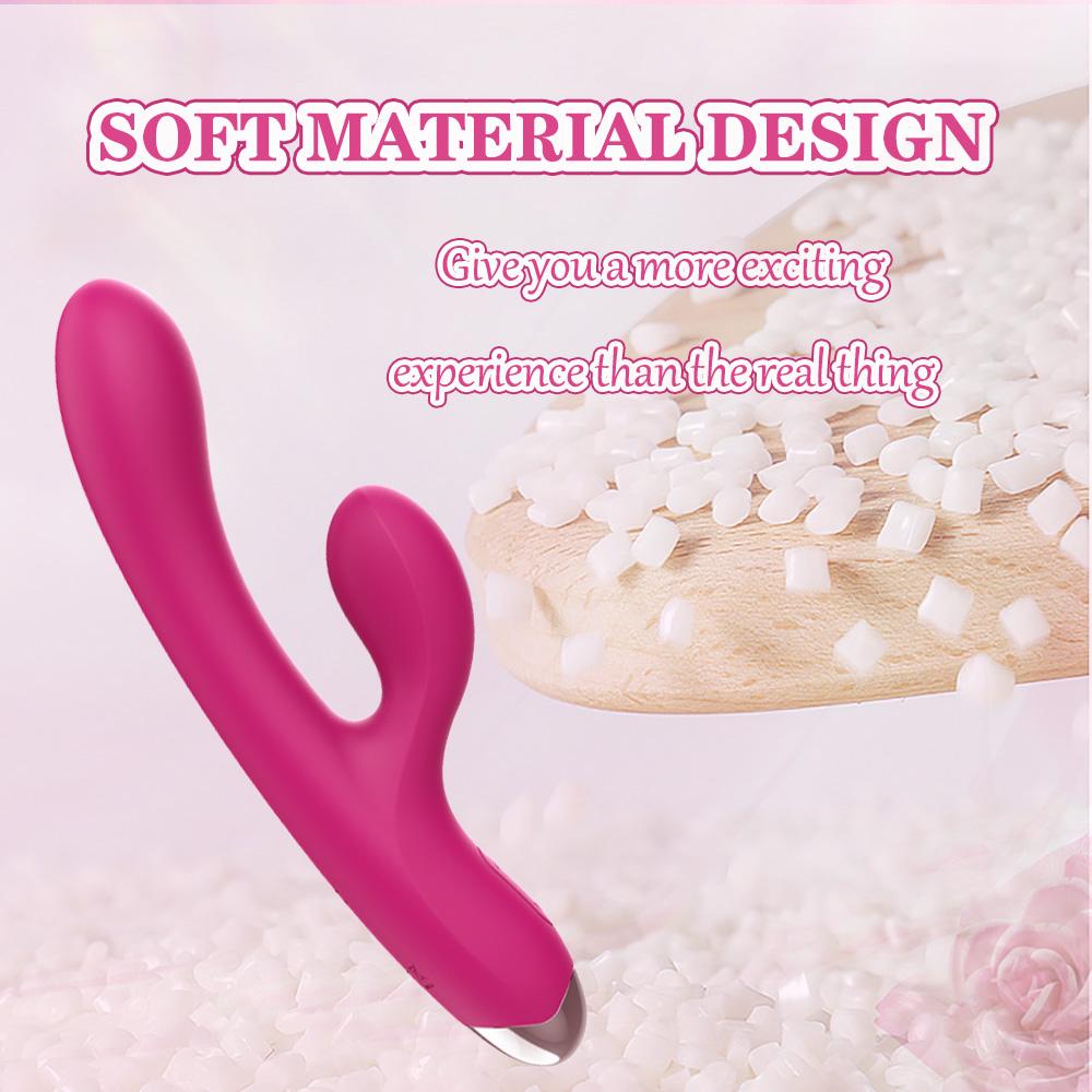 Rabbit Vibrator for Women Clitoris Stimulator Silicone G-spot Powerful 2 in 1 Dildo Female Masturbation Waterproof Sex Toys Adult Goods Insert Dildo