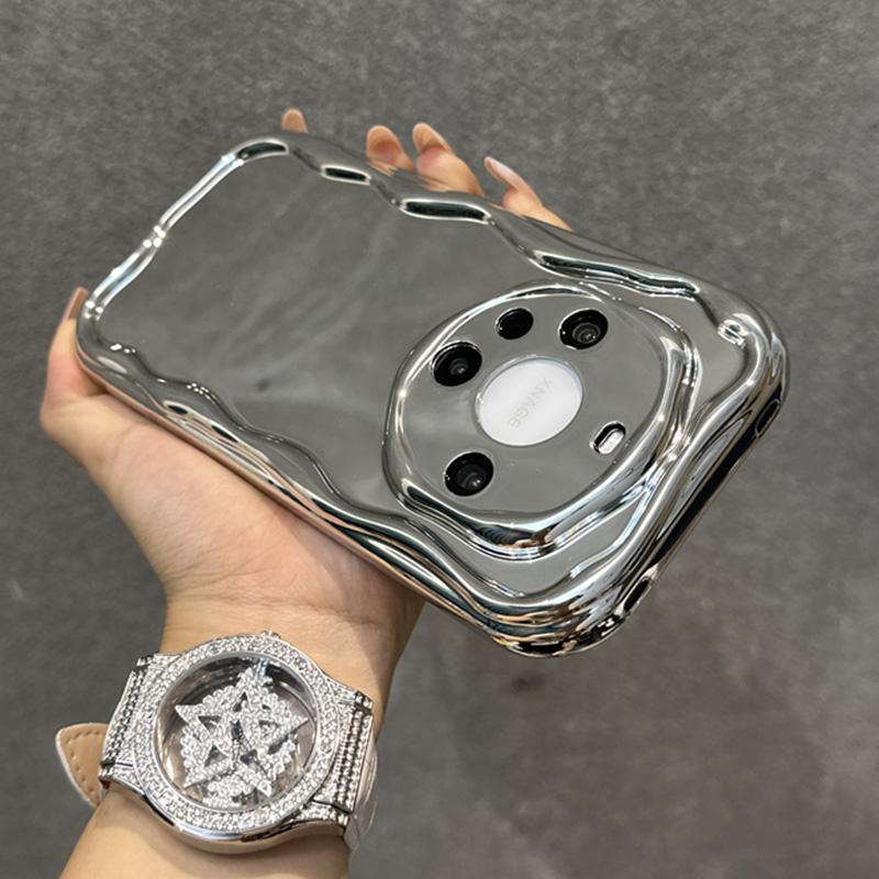 Electroplated Phone Case Fo Huawei P70 P60 P50 P40 P30 Pura 70 Mate 20 30 40 50 60 Nova 8 9 10 11 12 Pro Mirror Cover