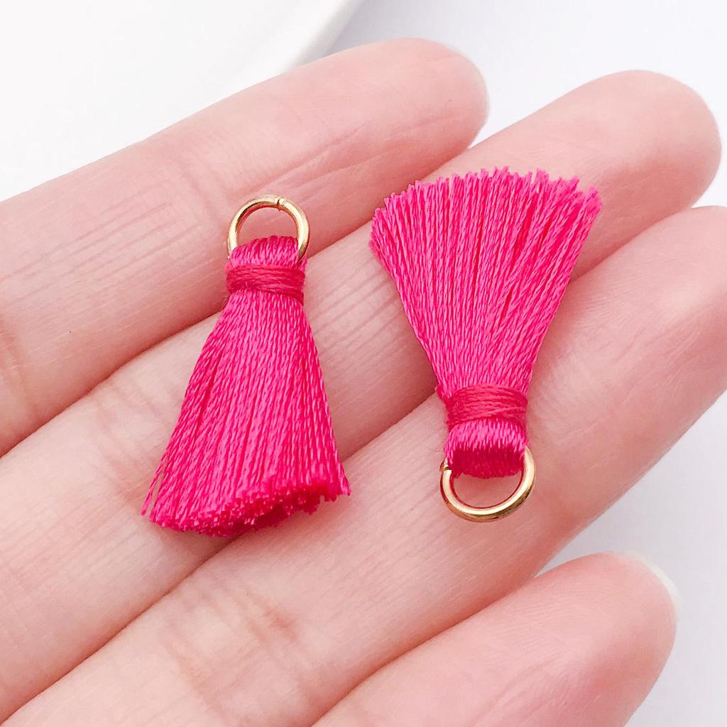 Multicolor Silk Thread Tassel Fan Pendant for DIY Clothing Accessories
