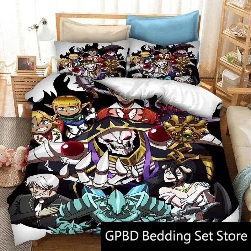 3D Print Anime Overlord Bedding Set Double Twin King Duvet Cover Comforter Pillowcase Boys Girls Adults Bedroom