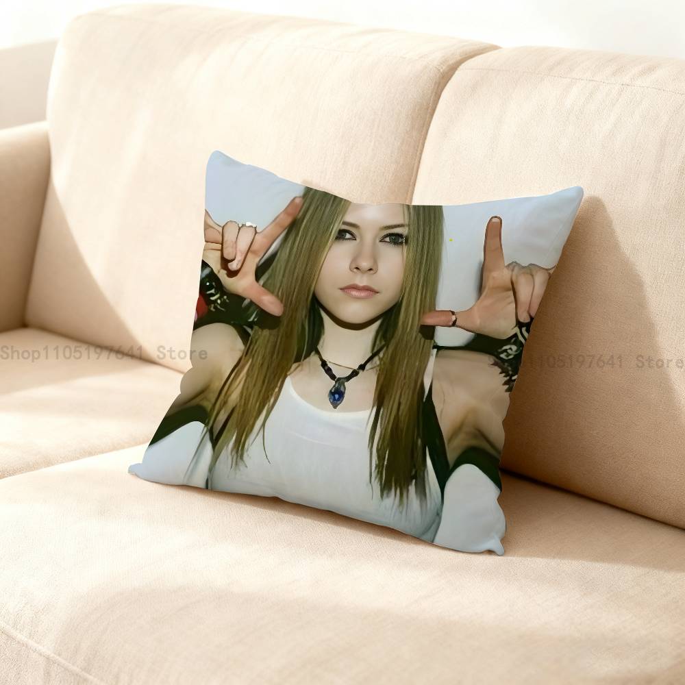 A-Avril Punk L-Lavigne Pillow Case For Sofa Decor Car Office Room Printing Cushion Cover Decorations and Protector