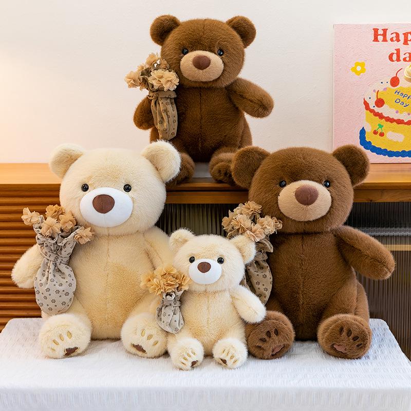 Cute Cartoon Hairband Teddy Bear Plush for Valentine's Confession Gift