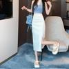 2024 Women's High Waist Slimming Midi Pencil Wrap Skirt for Early Autumn