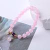 Pink Crystal Bracelet for Women, Natural Crystal Heart Bracelet Holiday Gift