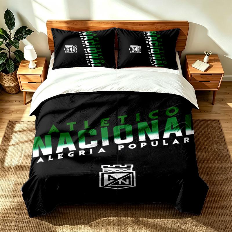 Atletico Nacional (1) 3pc set suitable for master bedrooms soft and comfortable an ideal gift for family and friends Includes one duvet cover and two