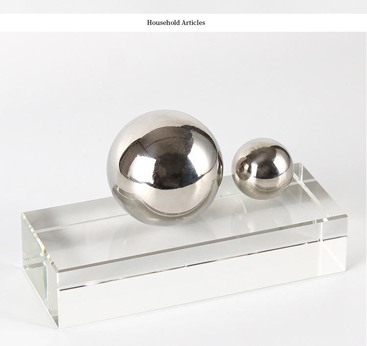 Metal Ball Minimalist Desktop Ornament - Designer Home Decor for Office and Model Rooms
