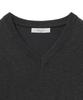 NOIRER Silky V-Neck Knit (Dark Gray)