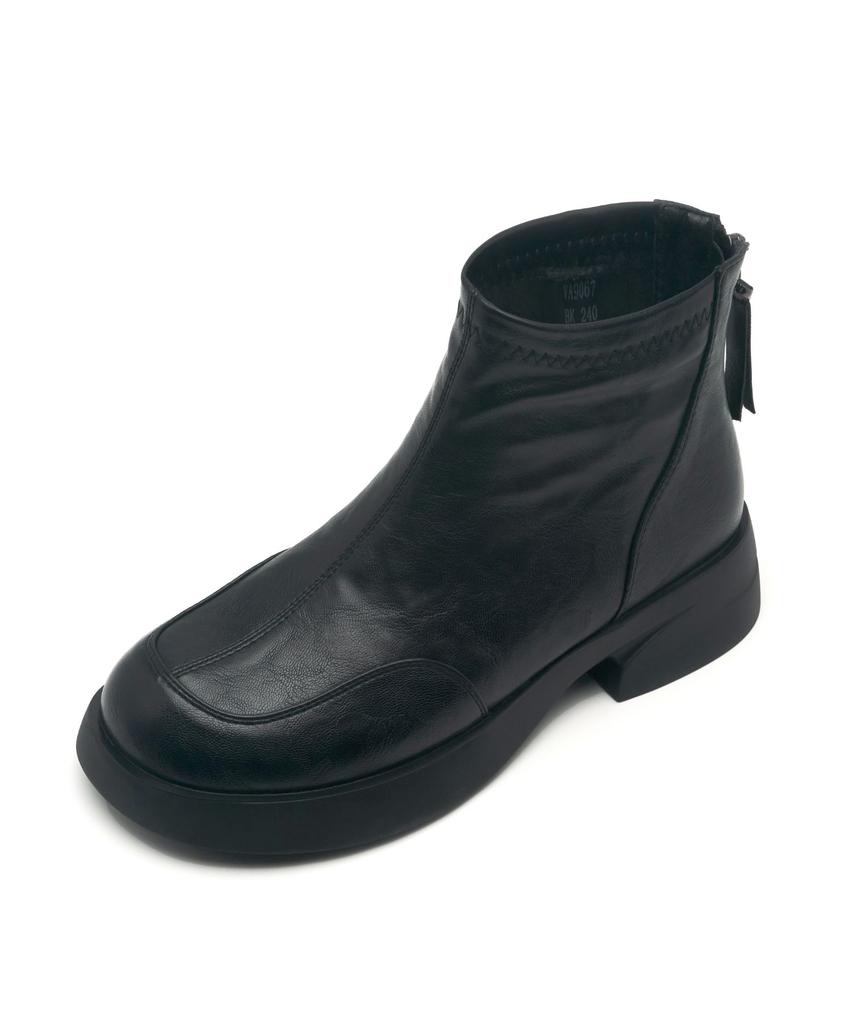 Spur Colin Round Edge Ankle Boots 4.5Cm -Va9067 (2Color)