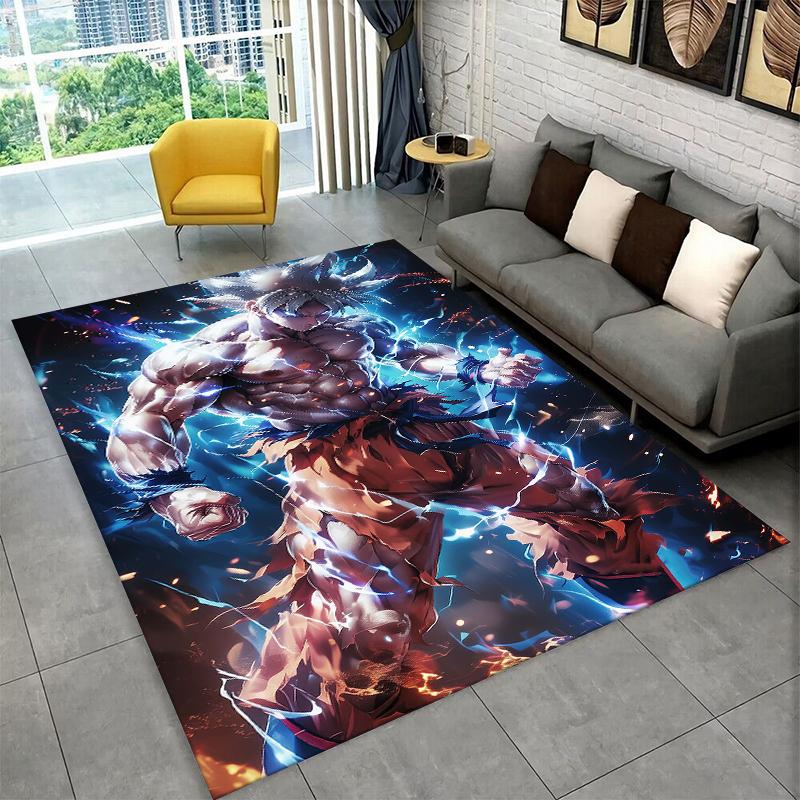 Retro Anime D-Dragon Ball Cartoon Game Non-Slip Area Rug for Living Room,Bedroom,Playroom,Carpet Floor Mat Home Decor Rug Kids