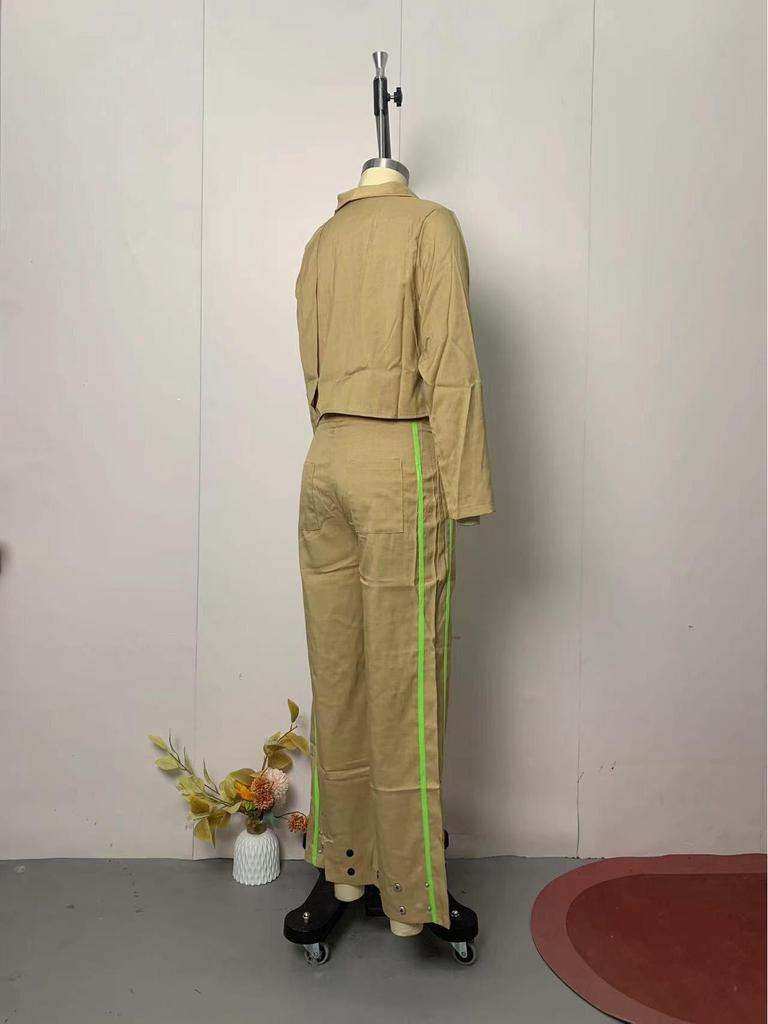 2023 Autumn Solid Color Lapel Blazer and Trousers Set