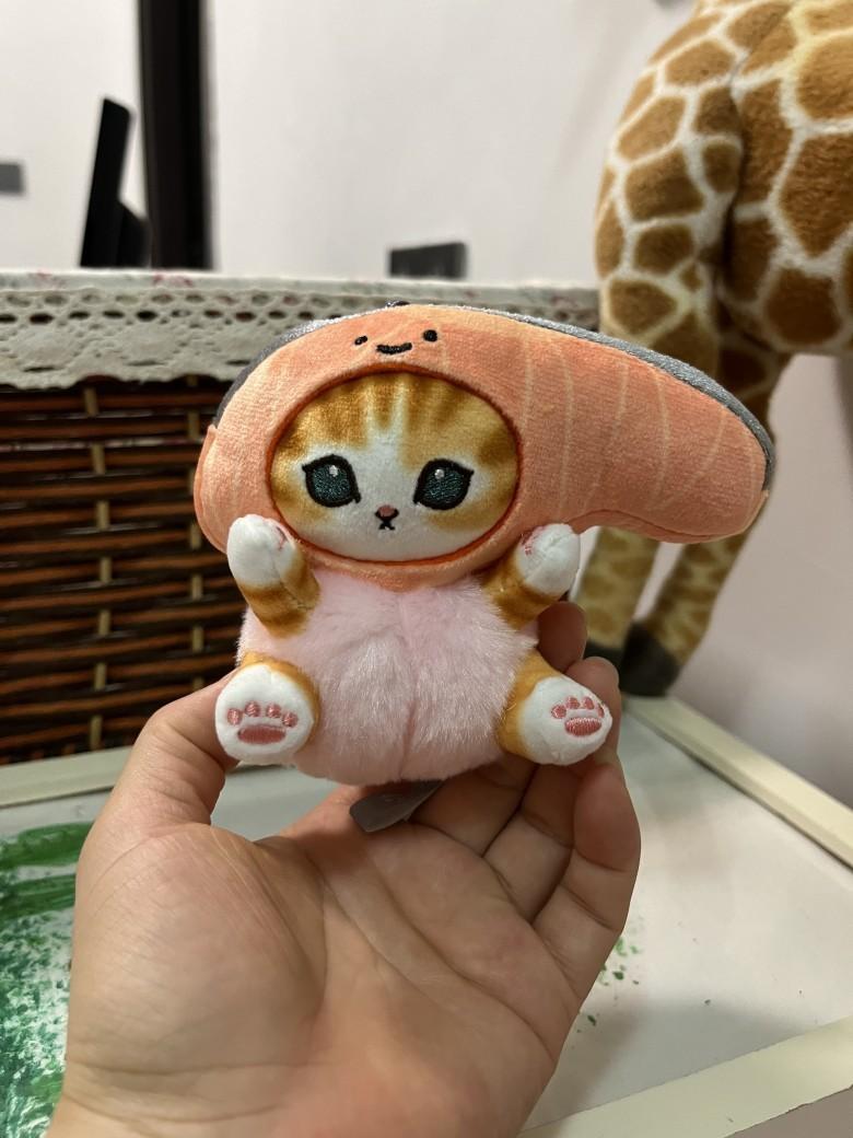 

Short Plush Cat Plush Toy With Cartoon Design For Kids And Collectors Salmon Cat 10cm