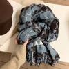 Women's Fashionable Versatile Warm Thickened Scarf Tassel Wrap
