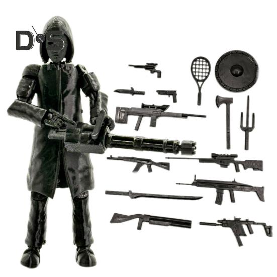 3D-gedruckte Roboter-Actionfigur mit Zubehör, bewegliche Gelenke, TV-Drama-Charaktermodell, Spielzeug, artikulierte Dummy-Figur, Dekoration für Zuhause und Büro