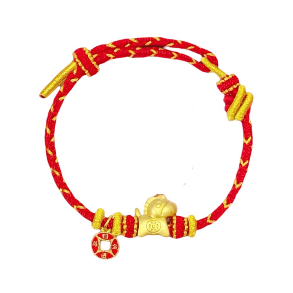 Hand-woven Zodiac Horse Bracelet Year of The Horse Red Handrope  Fortune Accessory
